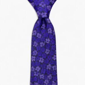 J Ferrar Floral Tie Modern Classic Dresswear Purple Statement Modern Dandy
